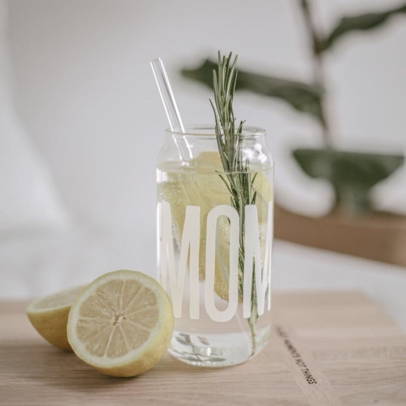 hohes Trinkglas "Mom"