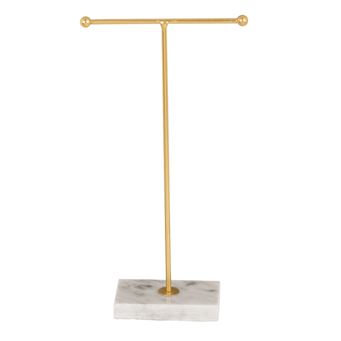 Out of the blue KG - Goldfarbener Schmuckhalter aus Metall, T-Bar, mit