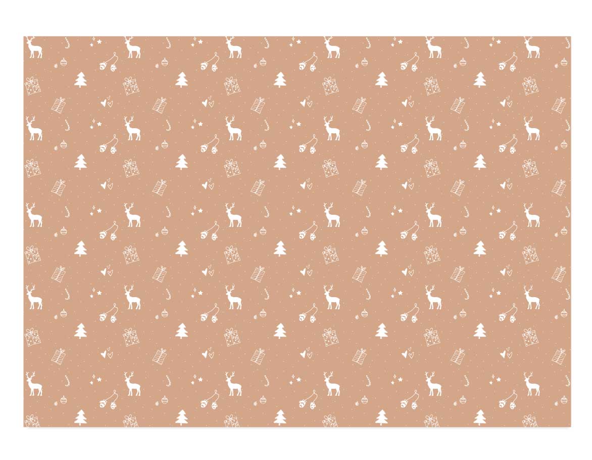NynkeOntwerpt - Geschenkpapier | Christmas Mix | Braun