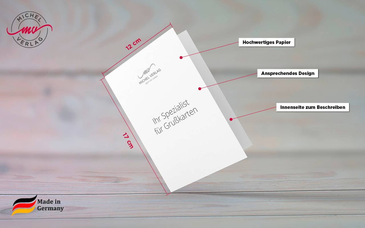 Michel-Verlag GmbH - Trauerkarte "In stiller Trauer - Leise weht ein Blatt..."