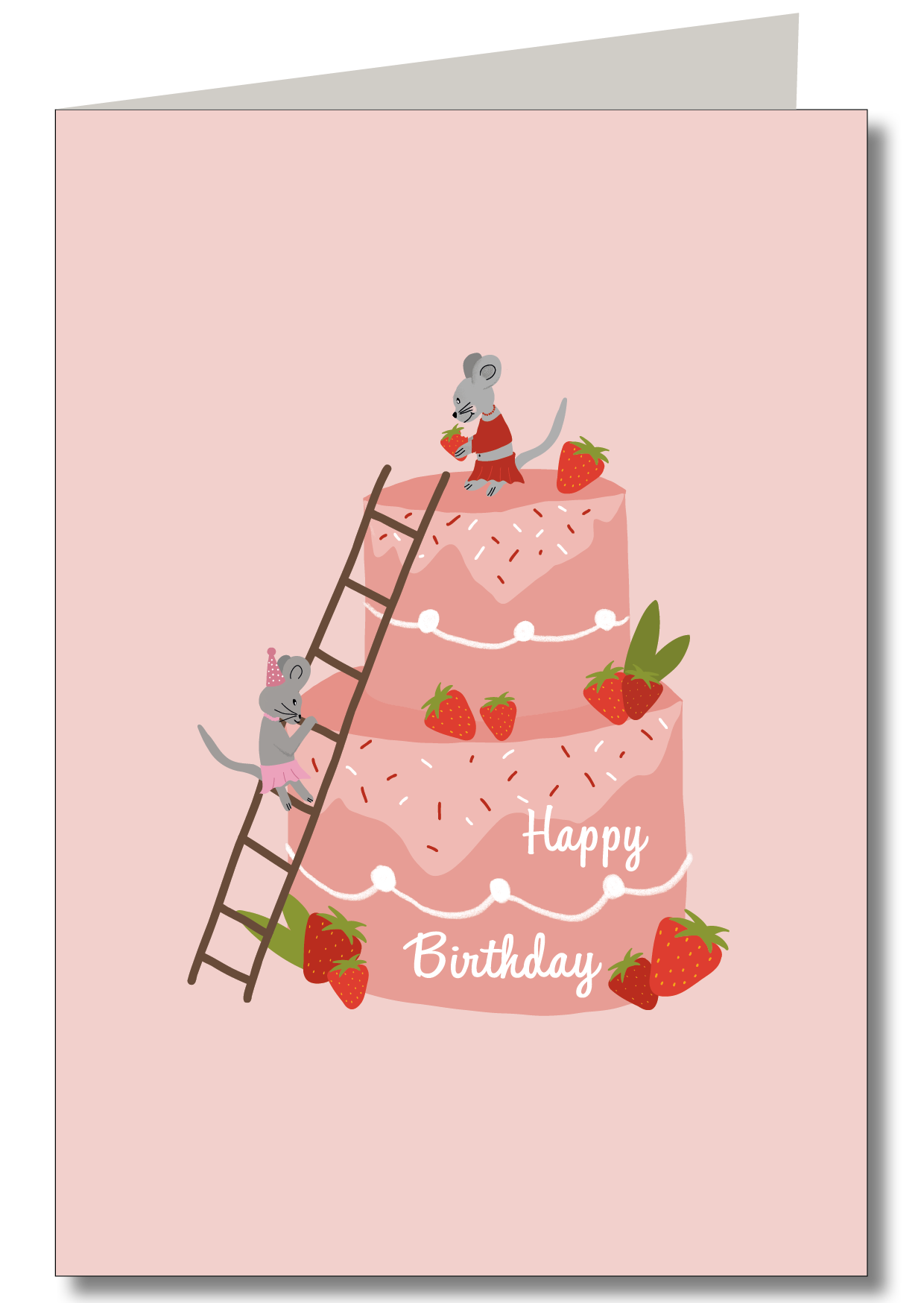 KEITCARDS - Erdbeertorte Mäuse