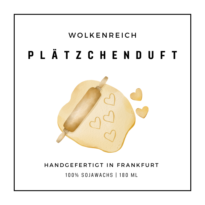 Wolkenreich - Plätzchenduft Weihnachten | Duftkerze, Sojawachs