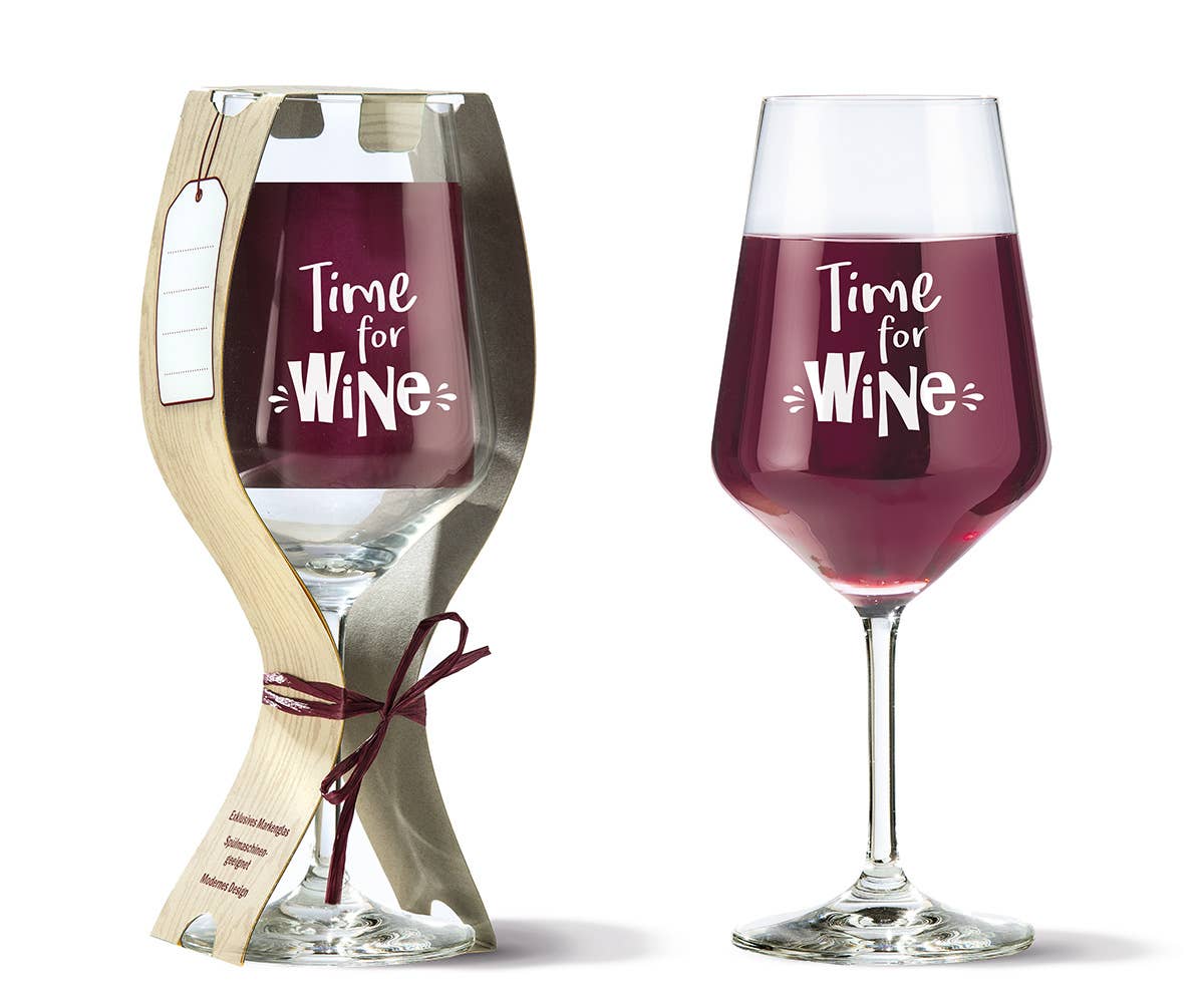 Glas Weinglas "Time for Wine"