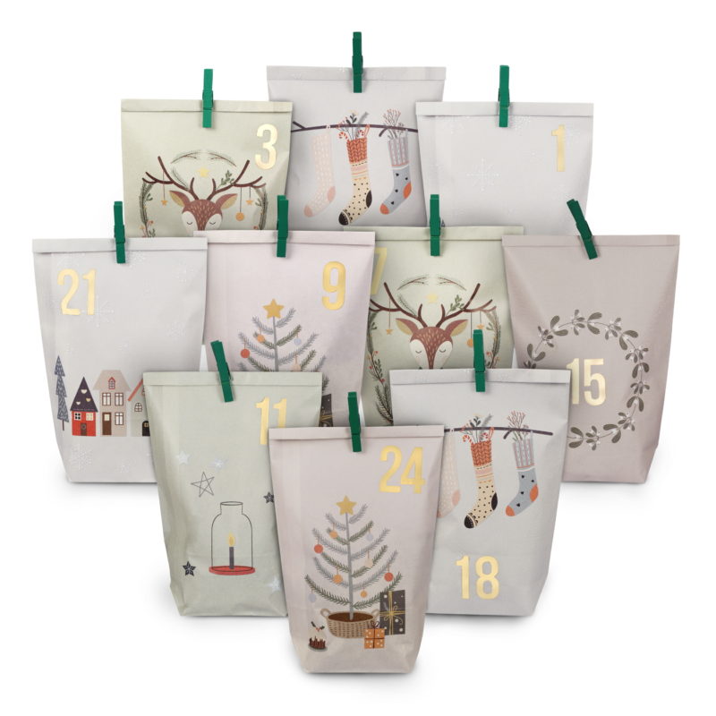 Adventskalendertüten zum befüllen "Hygge"