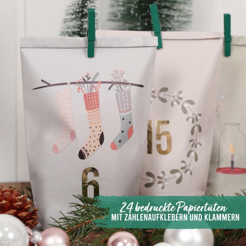 Adventskalendertüten zum befüllen "Hygge"