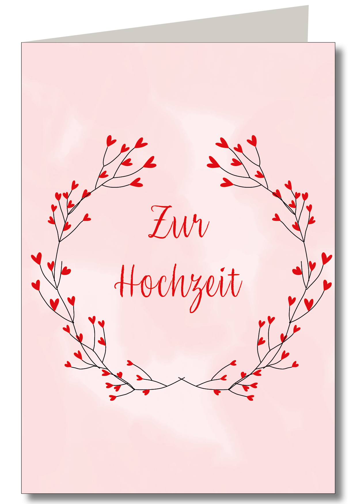KEITCARDS - Zur Hochzeit Herzchenkranz