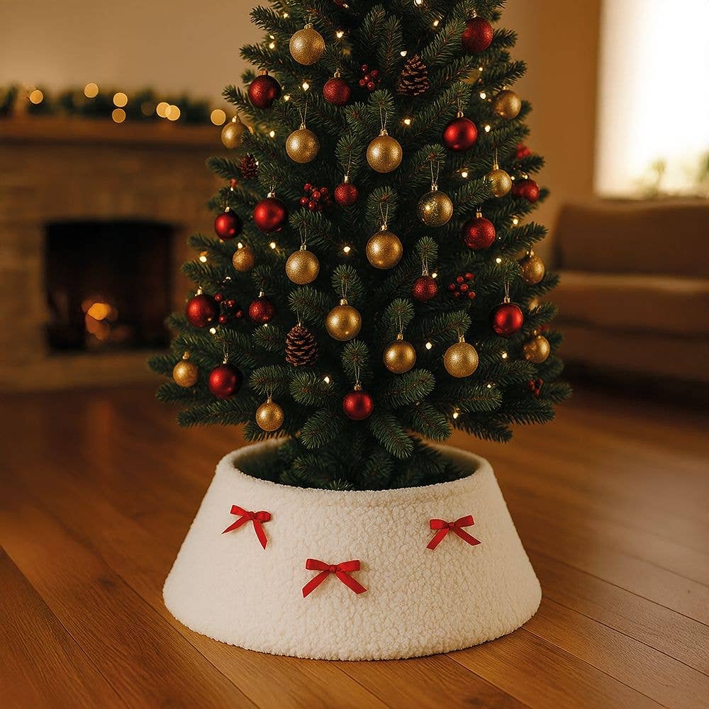 VdE Tivoli 1996 - WEIHNACHTSBAUMDECKE TEDDY WEISS + SCHNEEFLOCKEN