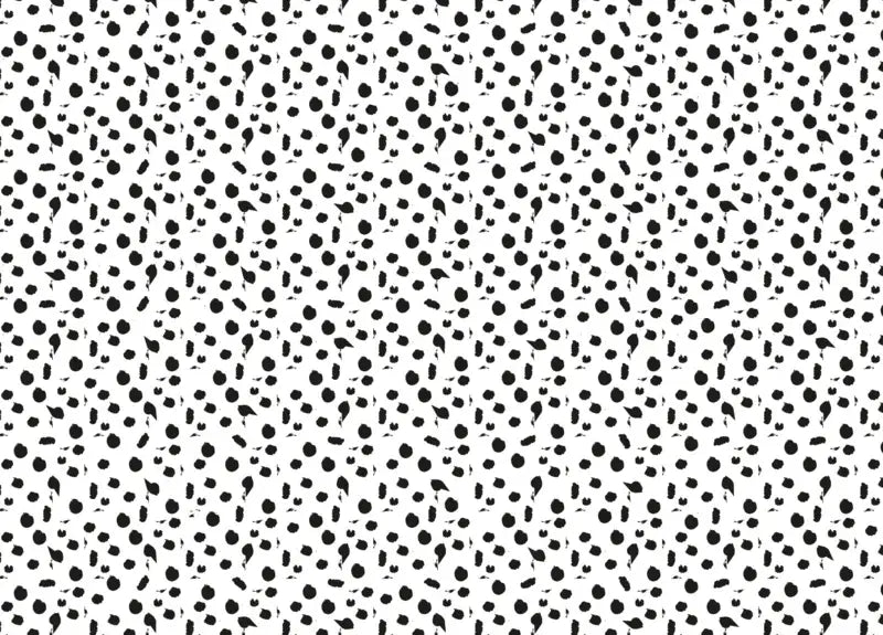 NynkeOntwerpt - Geschenkpapier | Punkte | Schwarz und Weiß: Schwarz / Papier