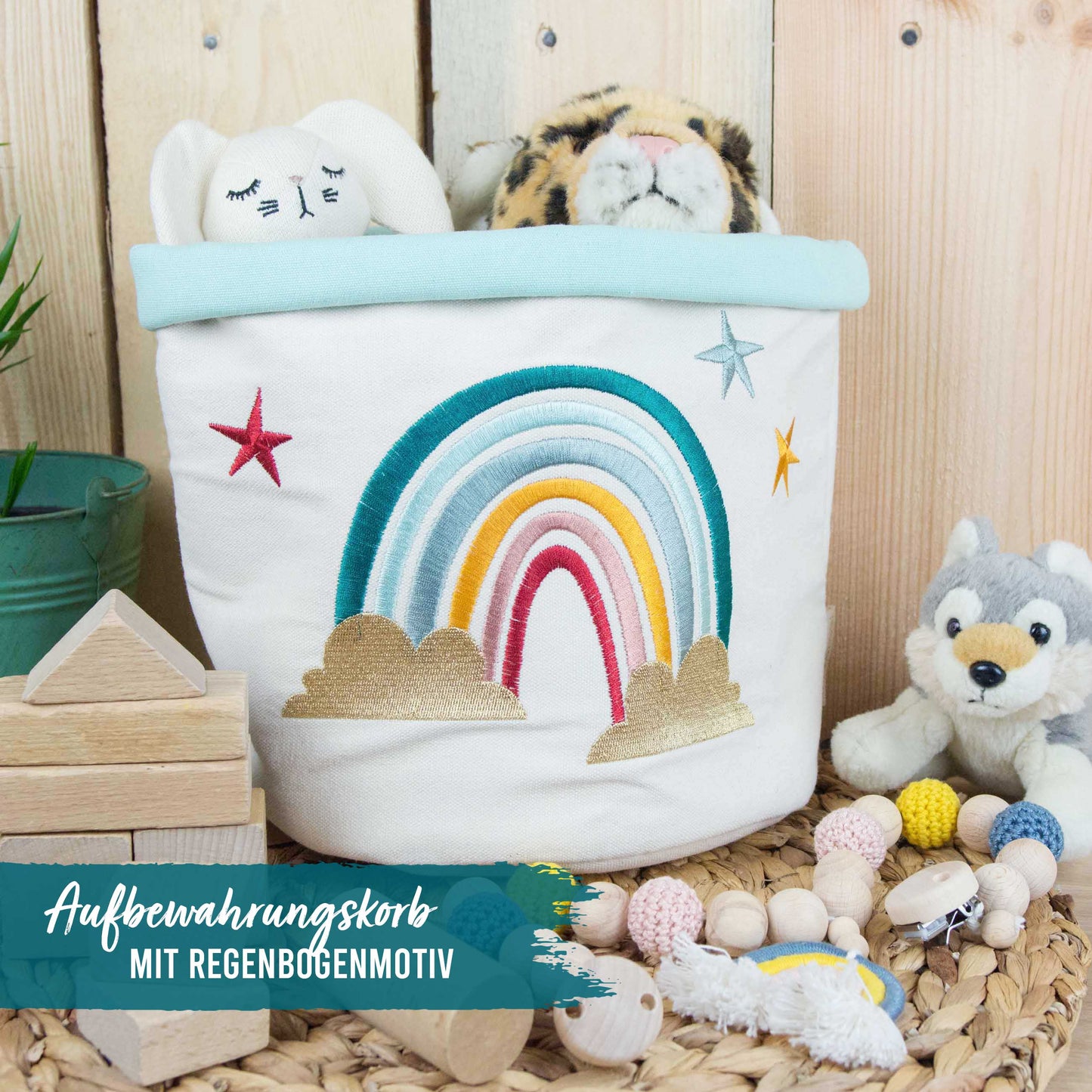 Papierdrachen - Kinder Utensilo - Regenbogen