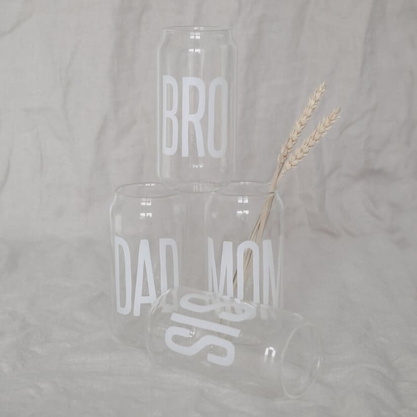 hohes Trinkglas "Mom"