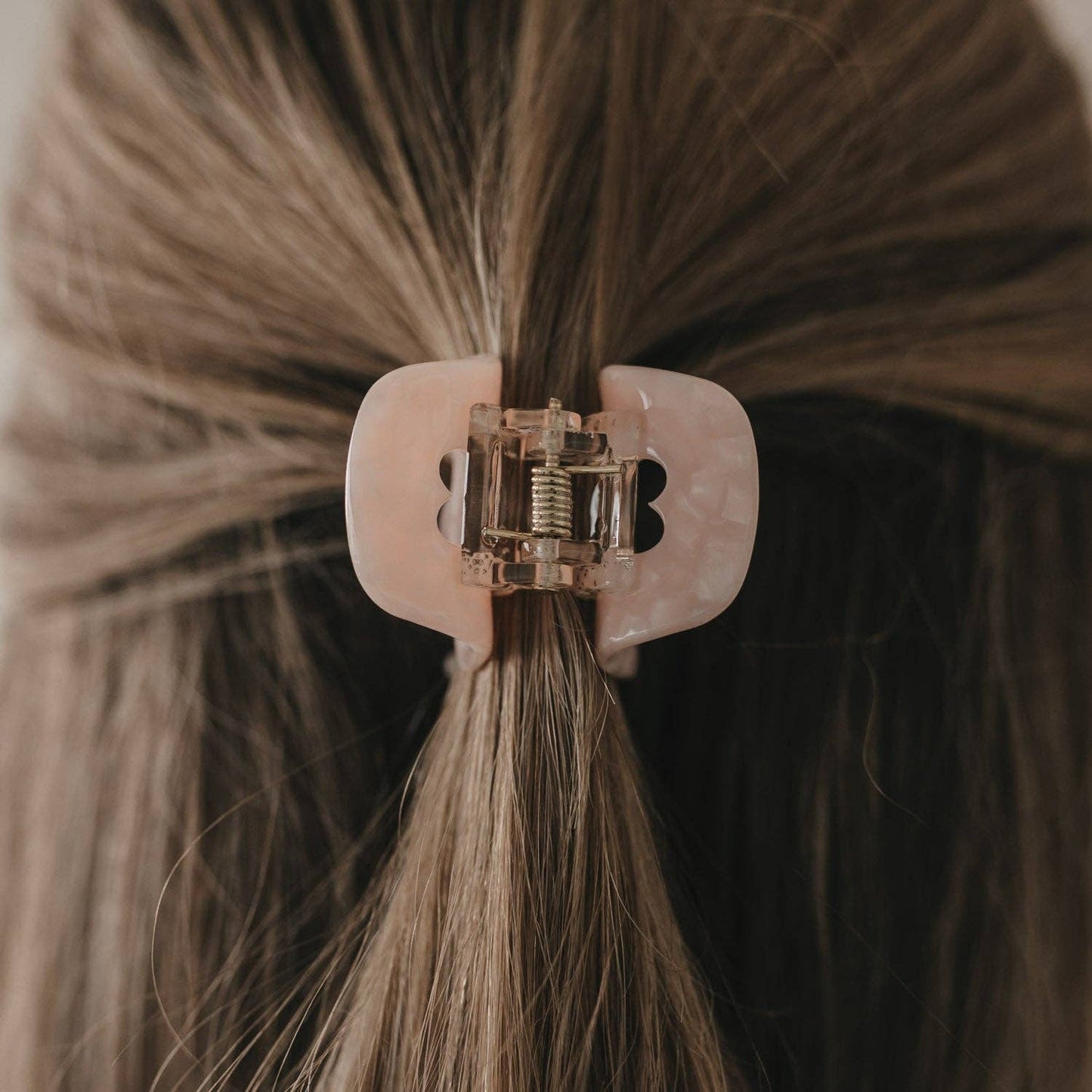 Eulenschnitt - Haarspange klein Herz Blush