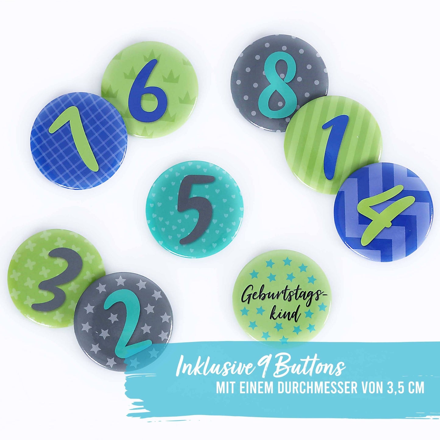 Papierdrachen - Geburtstagskrone Samt - Grau - Set 5