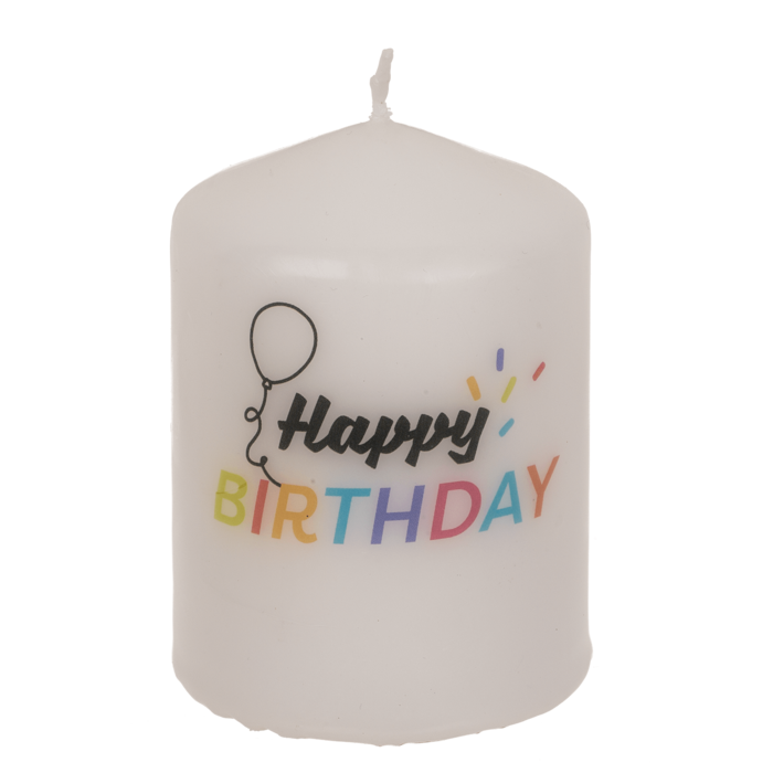 Out of the blue KG - Stumpenkerze Happy Birthday