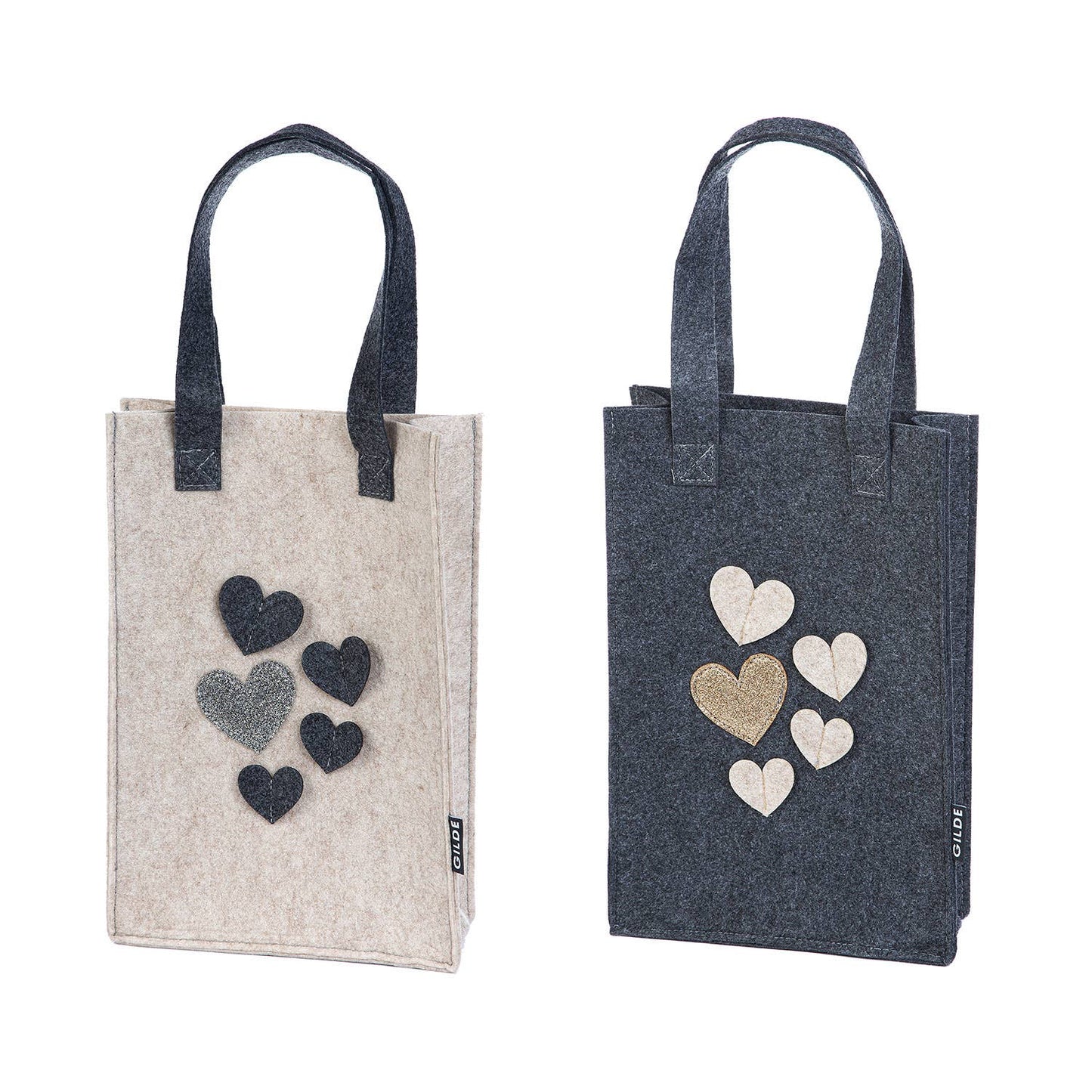 Geschenktasche Filz "Herzregen"