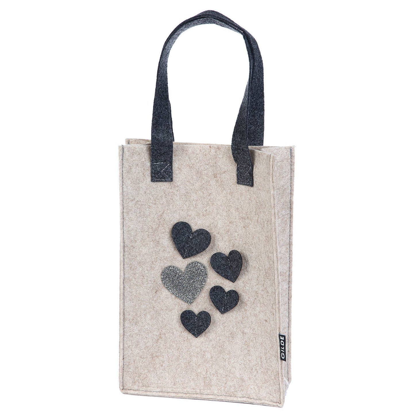 Geschenktasche Filz "Herzregen"