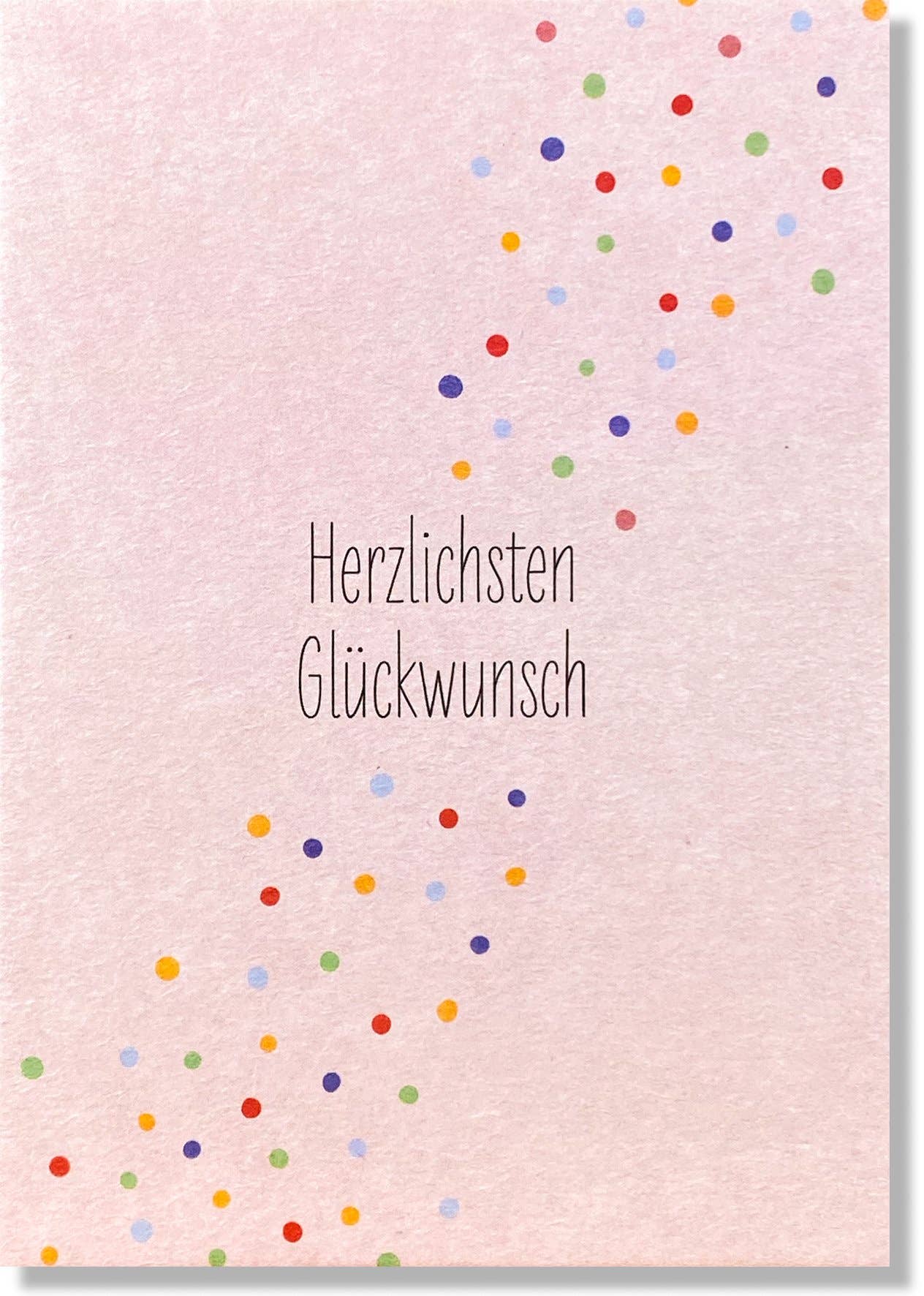KEITCARDS - Herzlichsten Glückwunsch Punkte rosa