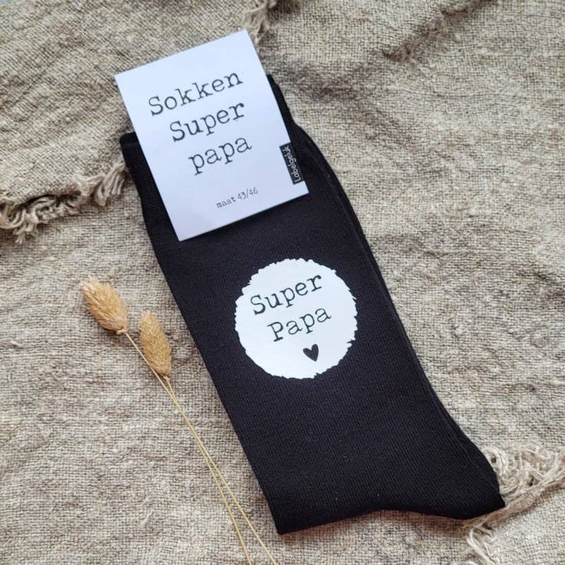 Labelgeluk - Socken | Super Papa (pro 4 Sets)