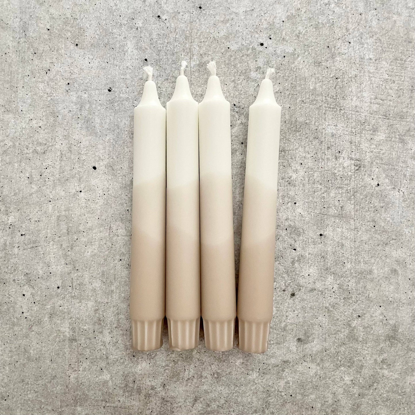 Wolkenreich - Dip Dye Kerzen | Boho beige | 4er Set