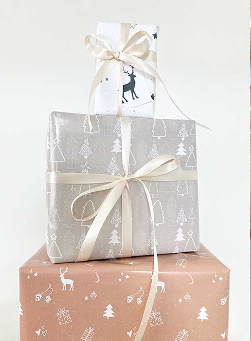 NynkeOntwerpt - Geschenkpapier | Christmas Mix | Braun