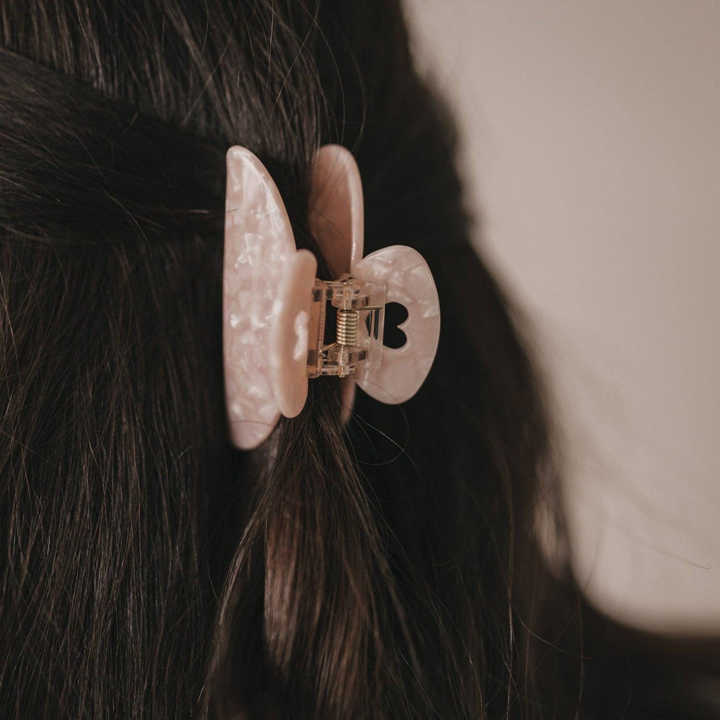 Eulenschnitt - Haarspange groß Herz Blush (VE = 10 Stk.)