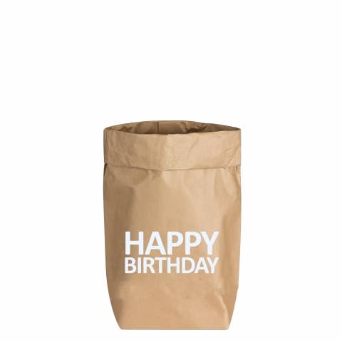 17;30 - Paperbags Small natur, HAPPY BIRTHDAY