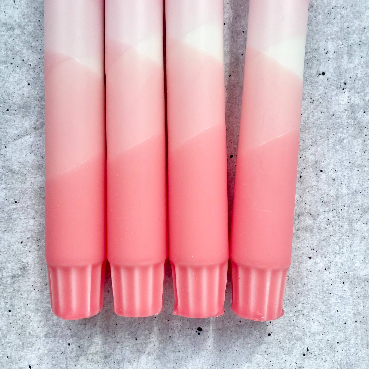 Wolkenreich - Dip Dye Kerzen | Boho dunkles peach-rosa | 4er Set