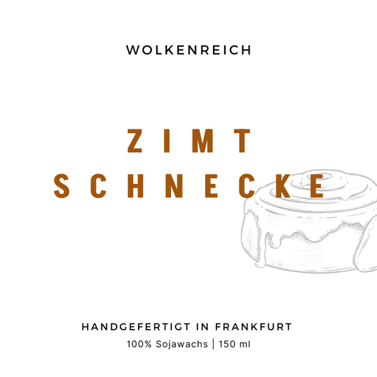 Wolkenreich - Der Duft von Zimtschnecken | Duftkerze, Sojawachs