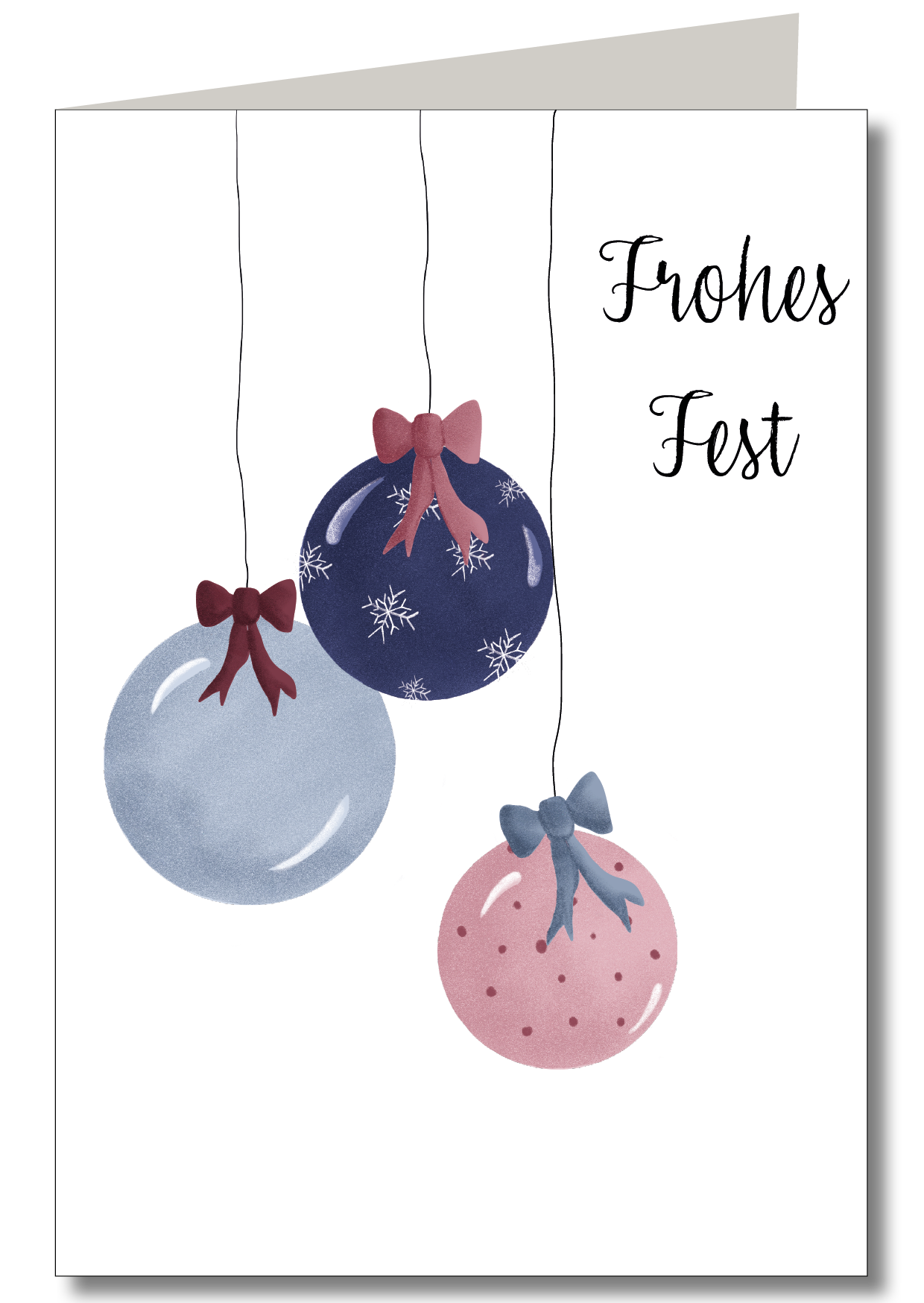 KEITCARDS - 3 Weihnachtskugeln