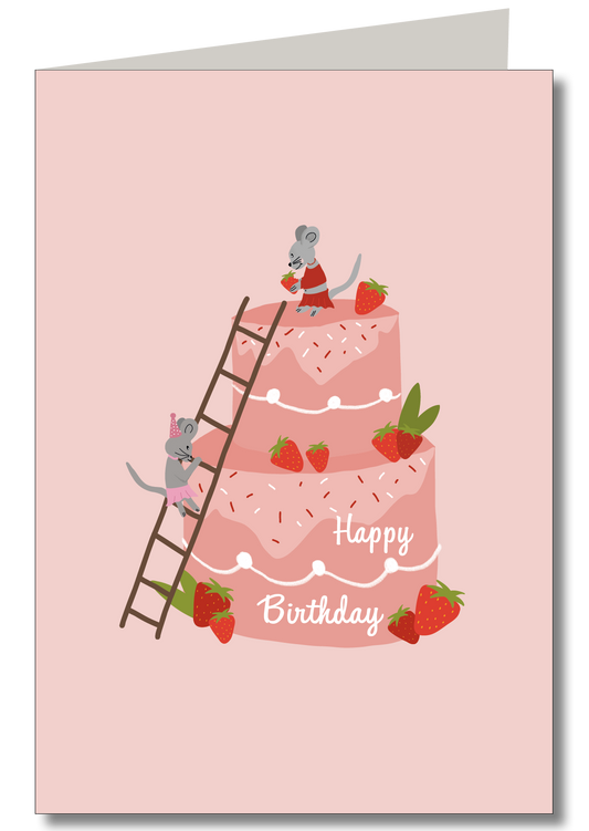 KEITCARDS - Erdbeertorte Mäuse