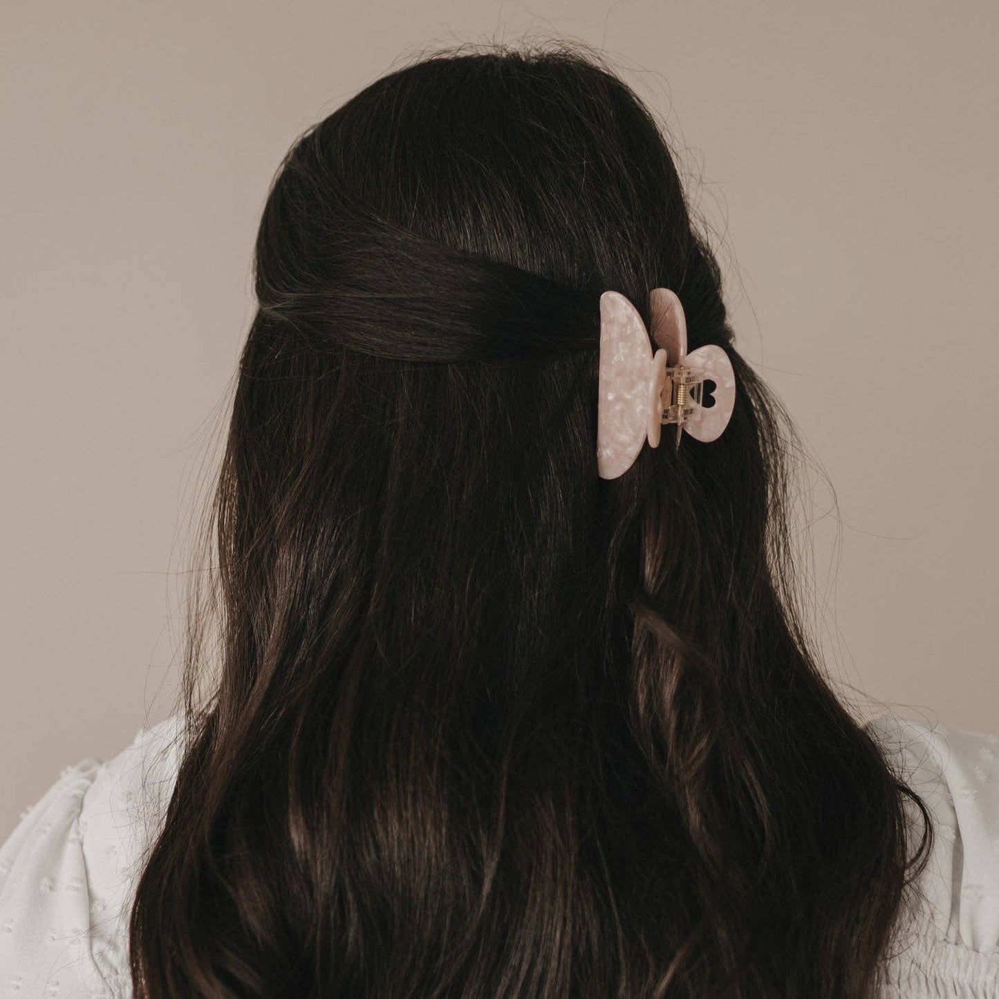 Eulenschnitt - Haarspange groß Herz Blush (VE = 10 Stk.)