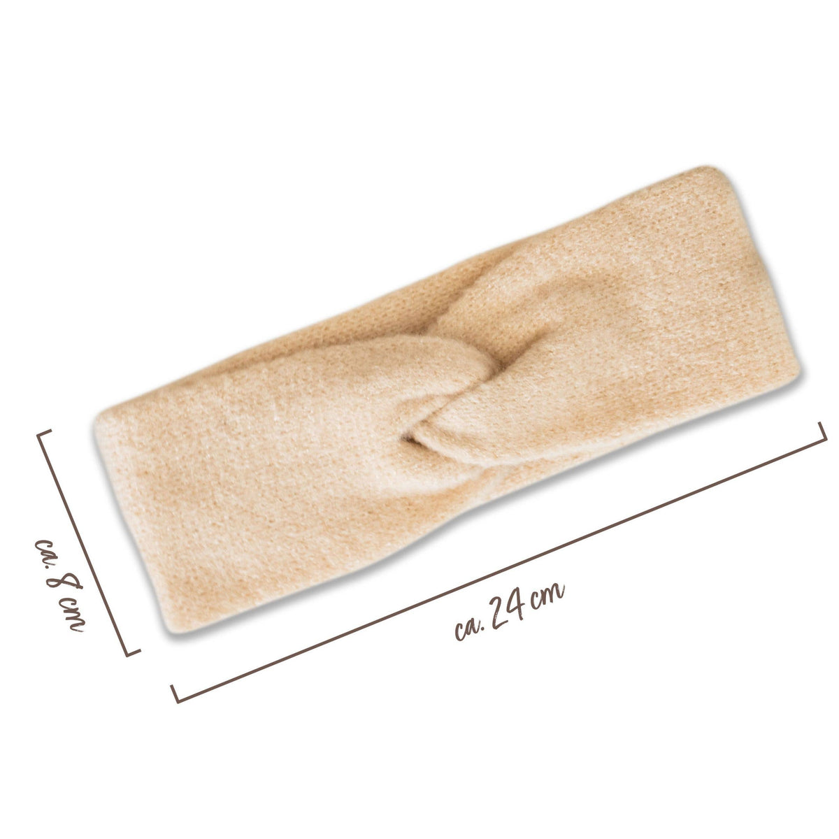 Papierdrachen - Papierdrachen Haarband aus Strick für Kinder - beige