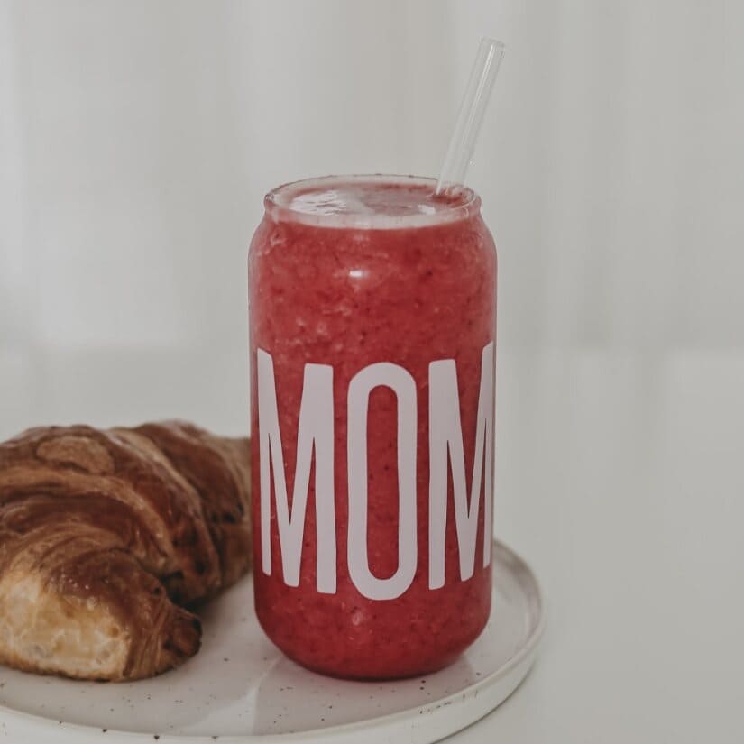 hohes Trinkglas "Mom"