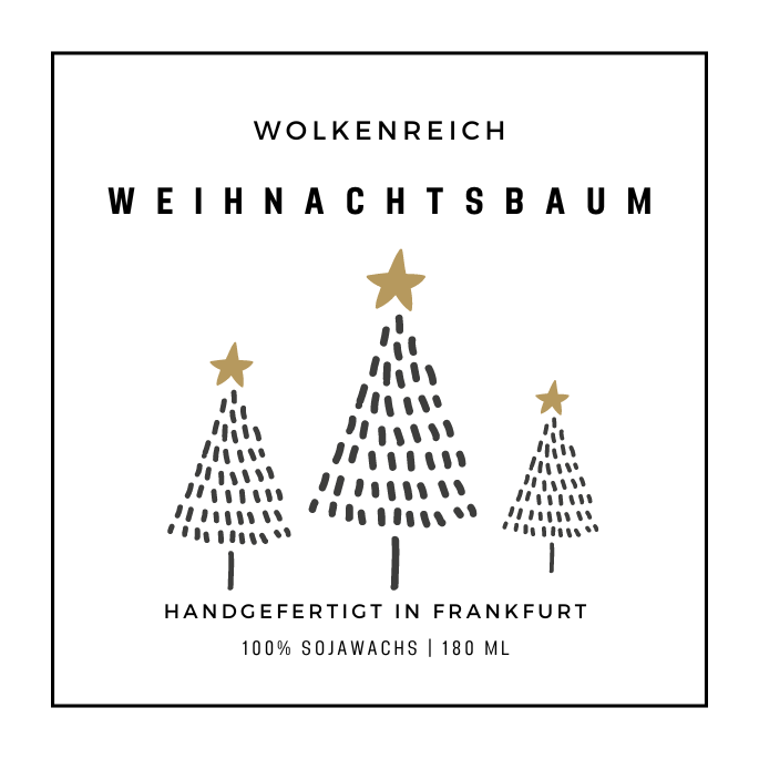 Wolkenreich - Frische Tannennadeln | Duftkerze, Sojawachs: Frische Tannennadeln