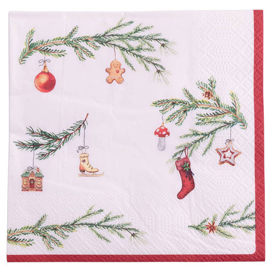 VdE Tivoli 1996 - XMAS ZWEIG SET 30 PAPIERSERVIETTEN