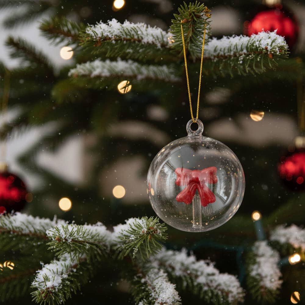 VdE Tivoli 1996 - XMAS BOROSILIKATKUGEL SCHLEIFE D.8 CM