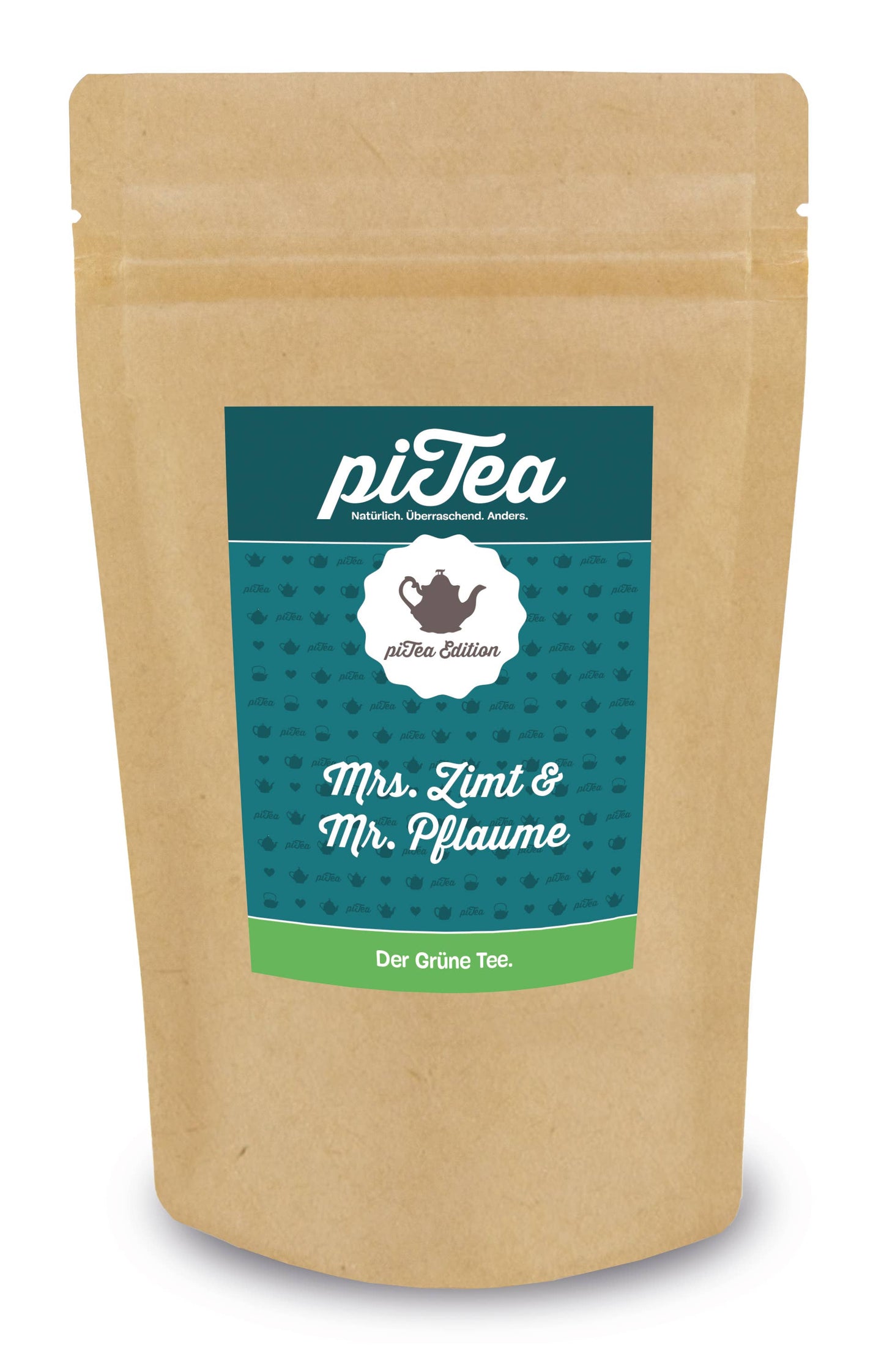 piTea - Die Teestation in der Dose - Mr. Zimt & Mrs. Pflaume, Grüner Tee, Refill