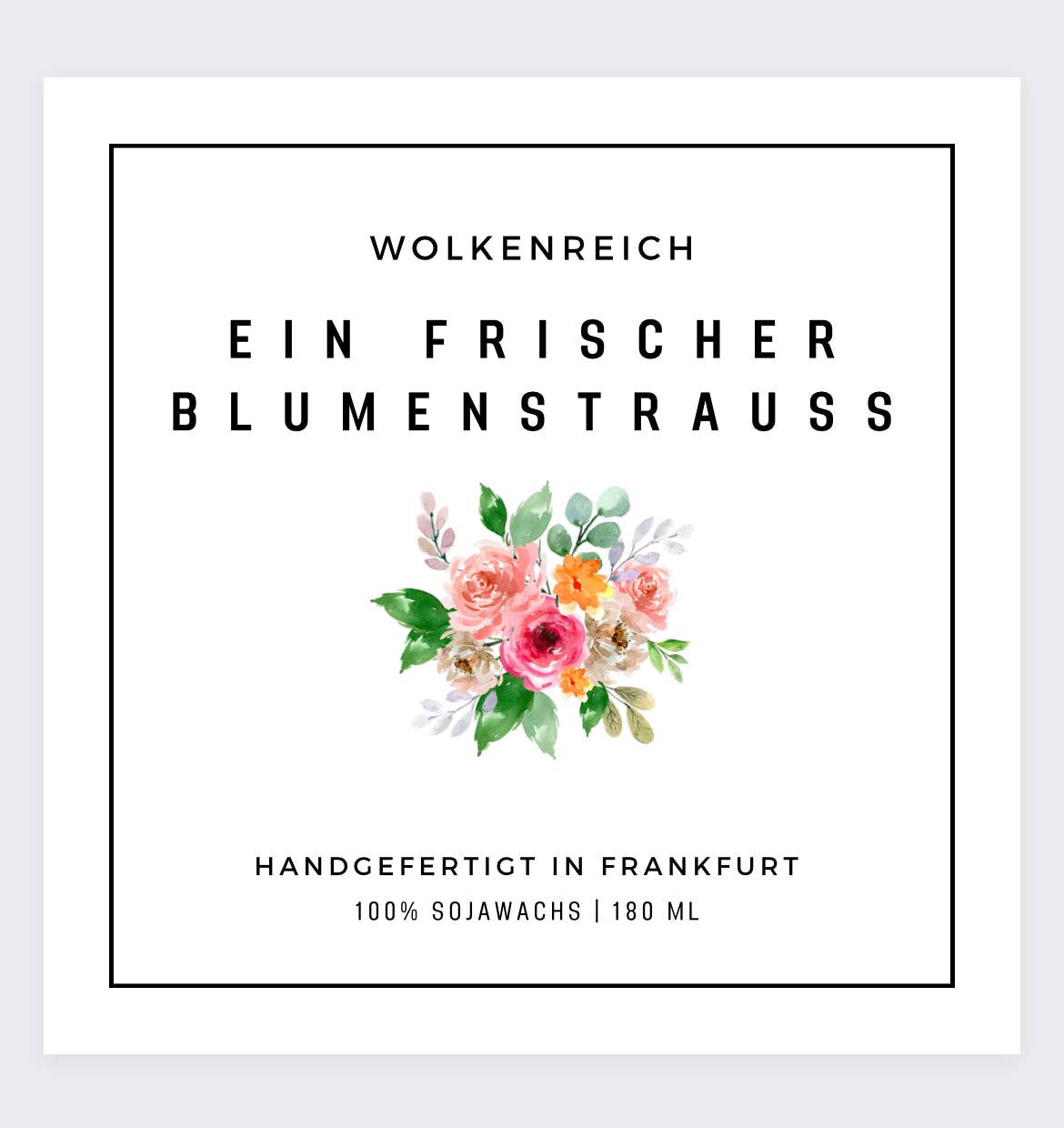 Wolkenreich - Ein frischer Blumenstrauß | Duftkerze, Sojawachs