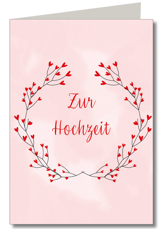 KEITCARDS - Zur Hochzeit Herzchenkranz
