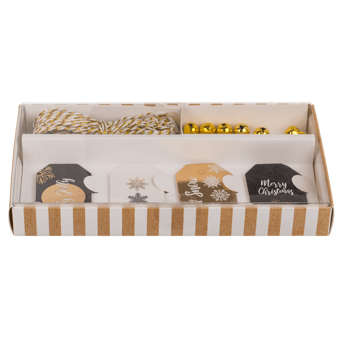 Out of the blue KG - Geschenkanhänger, Goldener Glanz, einschließlich 6 Glocken