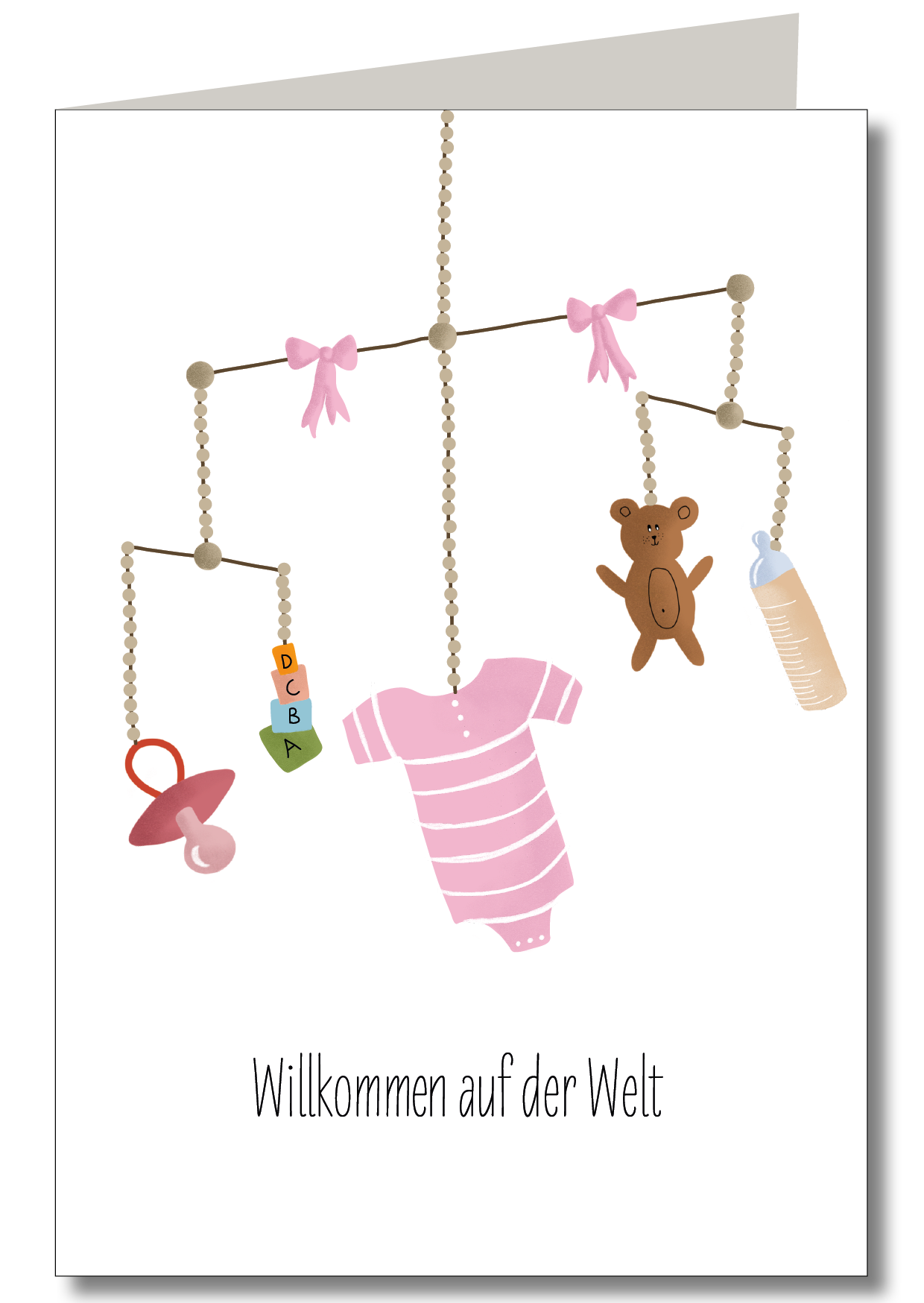 KEITCARDS - Baby Mobile rosa