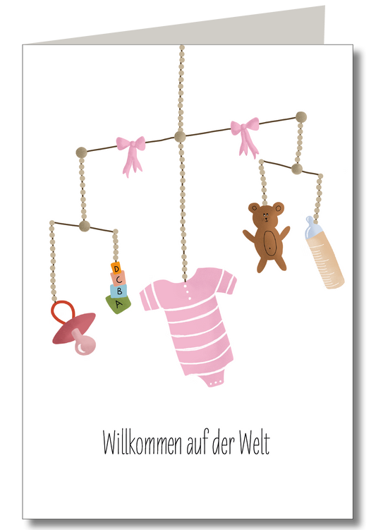 KEITCARDS - Baby Mobile rosa