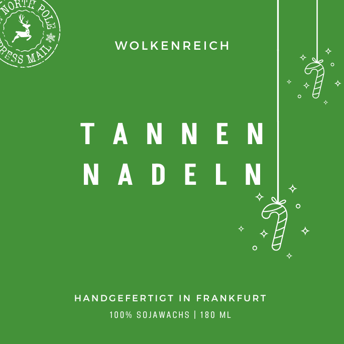 Wolkenreich - Frische Tannennadeln | Duftkerze, Sojawachs