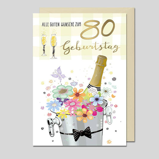 Michel-Verlag GmbH - Glückwunschkarte "80 - HAPPY BIRTHDAY"