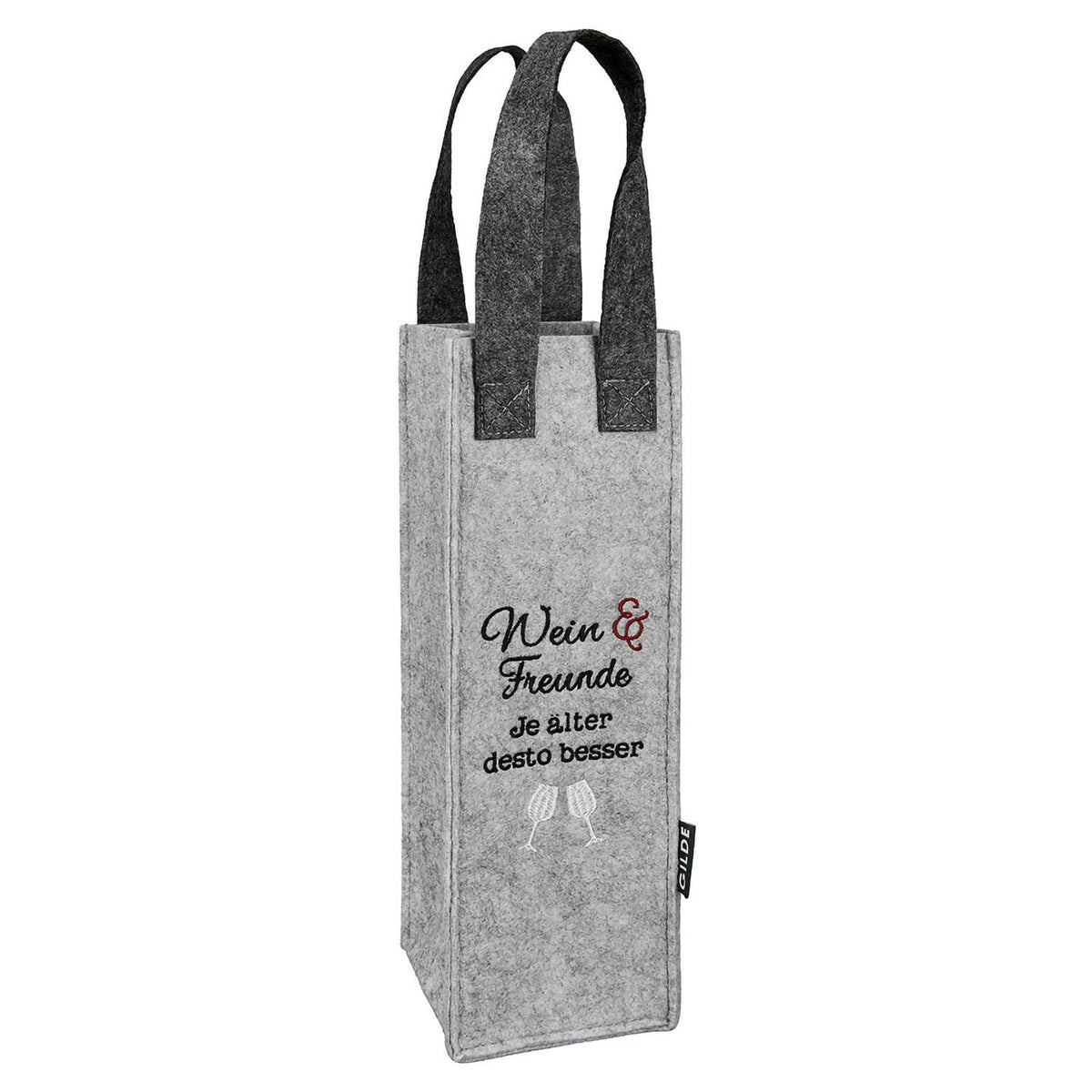 Gilde Handwerk Macrander GmbH & Co. KG - Flaschentasche rechteckig Weinfest 2fach sortiert, H.30 cm