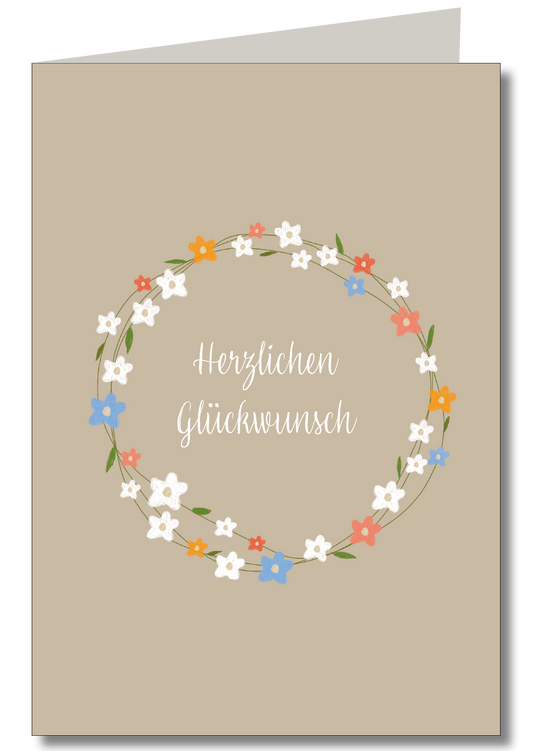 KEITCARDS - Bunter Blumenkranz