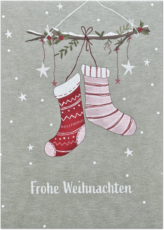 KEITCARDS - Weihnachtssocken und Sterne