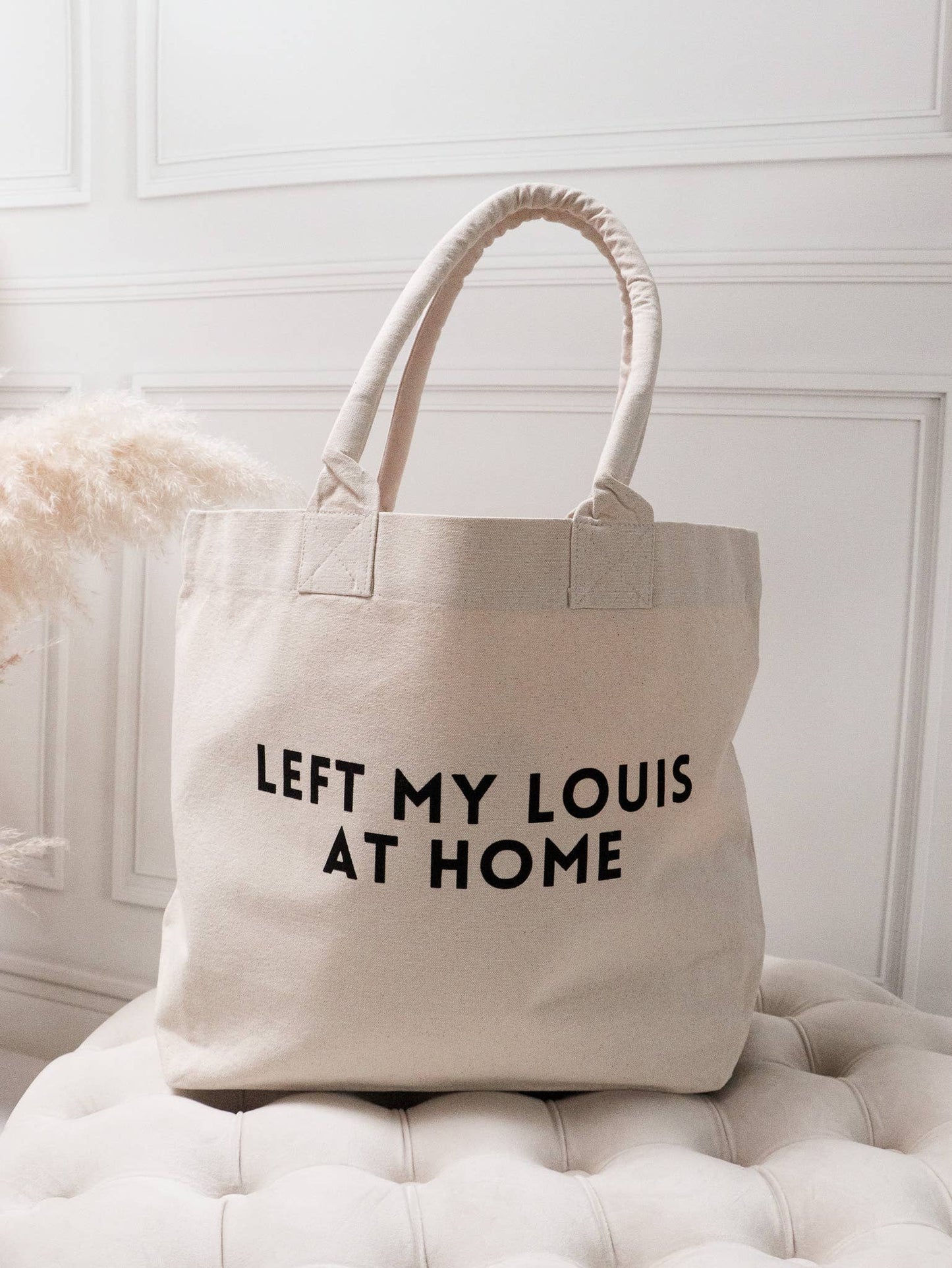 Tote Bag "Left my Louis at home" - stylische Baumwolltasche