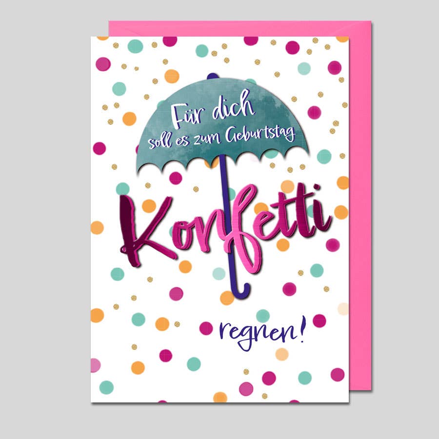 Michel-Verlag GmbH - Geburtstagskarte KONFETTI