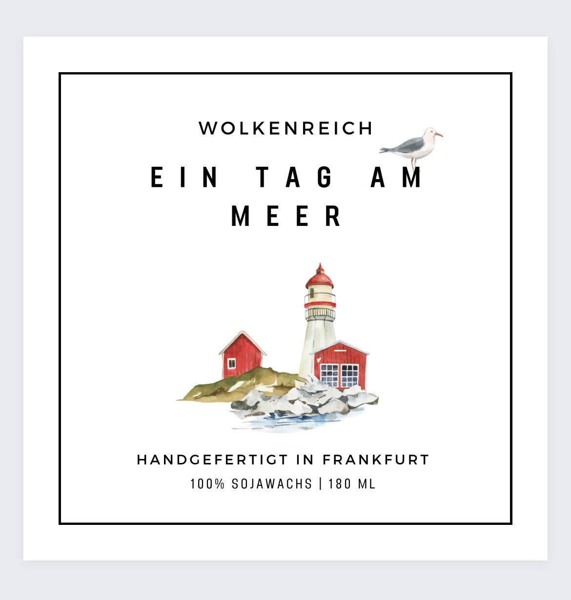 Wolkenreich - Ein Tag am Meer | Duftkerze, Sojawachs: Ein Tag am Meer