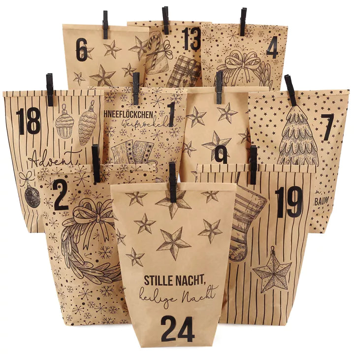 Adventskalender zum Befüllen "Stille Nacht"
